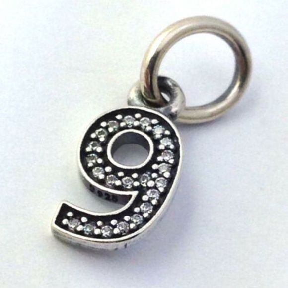 PANDORA Sterling Silver Number Nine 9 Dangle Charm - Picture 1 of 1